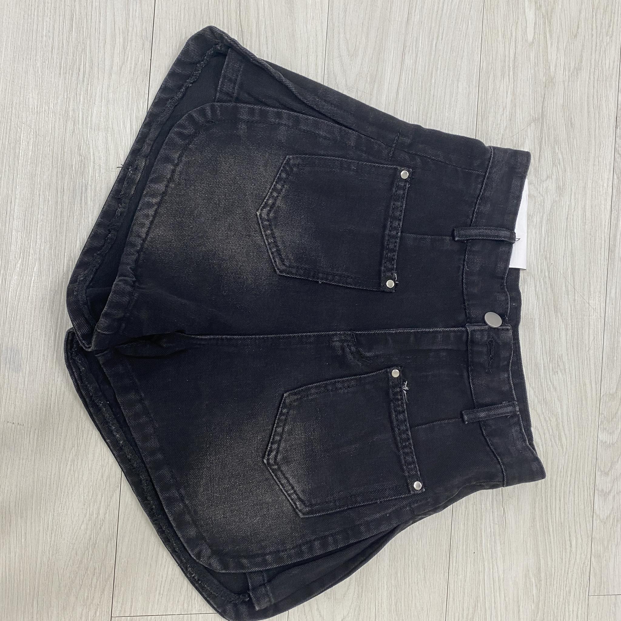 B1174牛仔短裤(黑L)