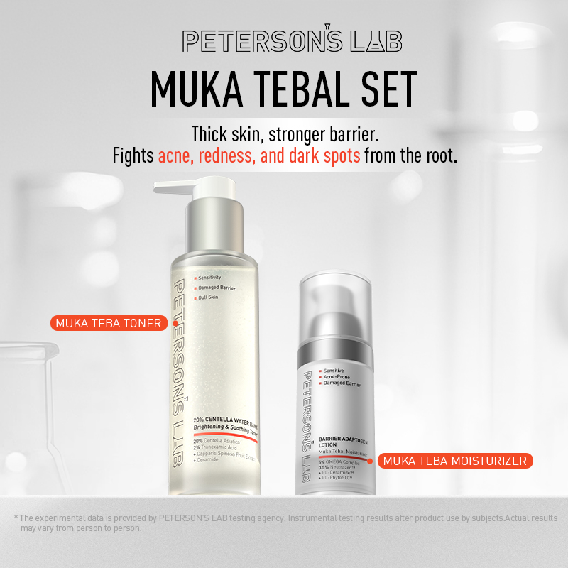Peterson's Lab Muka Tebal Set Moisturizer 30g — Strengthens, Thickens & Repairs the Skin Barrier+20% Centella Barrie